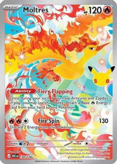 Moltres 130/128  - Holofoil ME 30th Celebration - Illustration Rare-1
