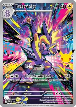 Toxtricity 134/128  - Holofoil ME 30th Celebration - Illustration Rare-1