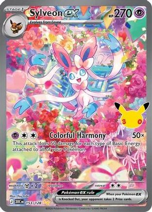 Sylveon ex 153/128  - Holofoil ME 30th Celebration - Special Illustration Rare-1