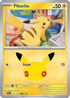 Pikachu 031/128  - Holofoil ME 30th Celebration - Pikachu Rare-1