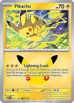 Pikachu 051/128  - Holofoil ME 30th Celebration - Pikachu Rare-1