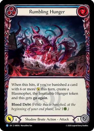 Rumbling Hunger (Blue) (IAR016) - Usurp the Shadow Throne Rainbow Foil-1