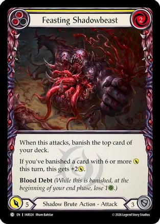 Feasting Shadowbeast (Yellow) (IAR024) - Usurp the Shadow Throne Rainbow Foil-1