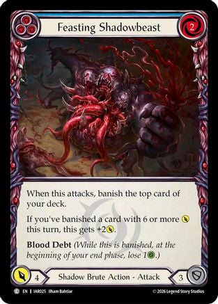 Feasting Shadowbeast (Blue) (IAR025) - Usurp the Shadow Throne Rainbow Foil-1