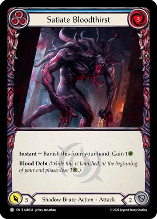 Satiate Bloodthirst (Blue) (IAR034) - Usurp the Shadow Throne-1