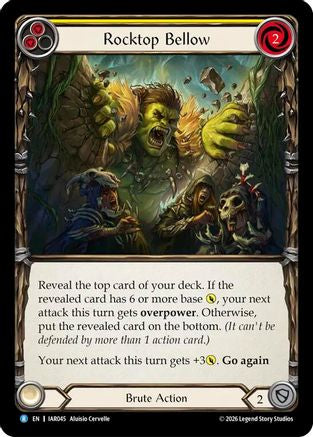 Rocktop Bellow (Yellow) (IAR045) - Usurp the Shadow Throne Rainbow Foil-1
