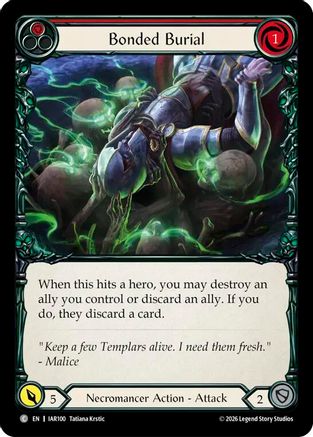 Bonded Burial (Red) (IAR100) - Usurp the Shadow Throne Rainbow Foil-1