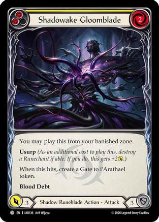 Shadowake Gloomblade (Yellow) (IAR136) - Usurp the Shadow Throne Rainbow Foil-1