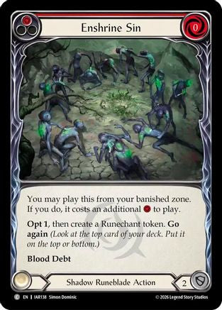 Enshrine Sin (Red) (IAR138) - Usurp the Shadow Throne Rainbow Foil