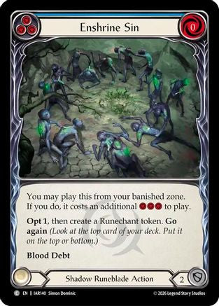 Enshrine Sin (Blue) (IAR140) - Usurp the Shadow Throne-1