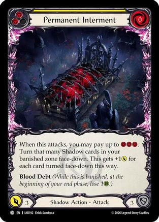 Permanent Interment (Yellow) (IAR192) - Usurp the Shadow Throne Rainbow Foil-1