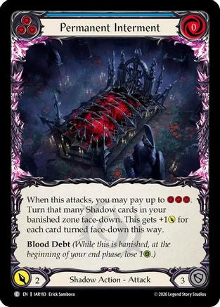Permanent Interment (Blue) (IAR193) - Usurp the Shadow Throne Rainbow Foil-1