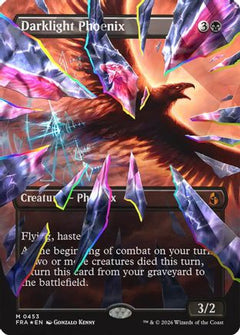 Darklight Phoenix (Borderless) (Facet Foil) (0453) (FRA-453) - Reality Fracture Foil-1