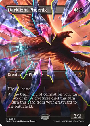 Darklight Phoenix (Borderless) (Facet Foil) (0453) (FRA-453) - Reality Fracture Foil-1