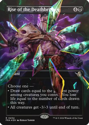 Rise of the Deathbringer (Borderless) (Facet Foil) (FRA-454) - Reality Fracture Foil-1