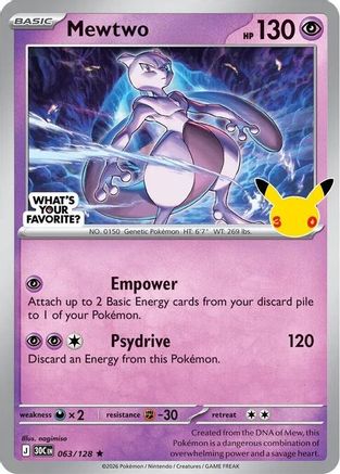 Mewtwo 063/128  - Holofoil Miscellaneous Cards & Products - Rare
