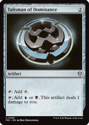 Talisman of Dominance (-062) - Commander: Reality Fracture-1