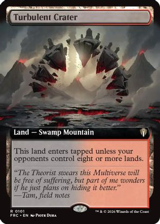 Turbulent Crater (Extended Art) (-101) - Commander: Reality Fracture-1