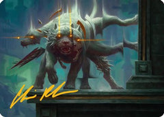 Flickering Hound Art Card (2/54) (Gold-Stamped Signature) (ASFRA-002) - Art Series: Reality Fracture-1