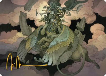 Sphinx of False Conclusions Art Card (Gold-Stamped Signature) (ASFRA-007) - Art Series: Reality Fracture-1