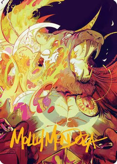 Ajani's Anguish Art Card (Gold-Stamped Signature) (ASFRA-048) - Art Series: Reality Fracture-1