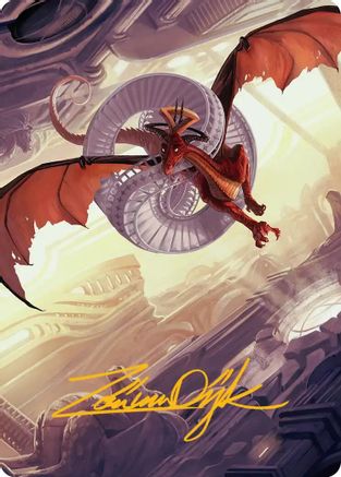 Draconic Visitor Art Card (Gold-Stamped Signature) (ASFRA-049) - Art Series: Reality Fracture-1