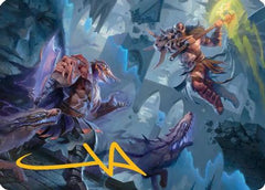 Garruk, Veiled Butcher // Garruk, Curse Breaker Art Card (Gold-Stamped Signature) (ASFRA-032) - Art Series: Reality Fracture-1