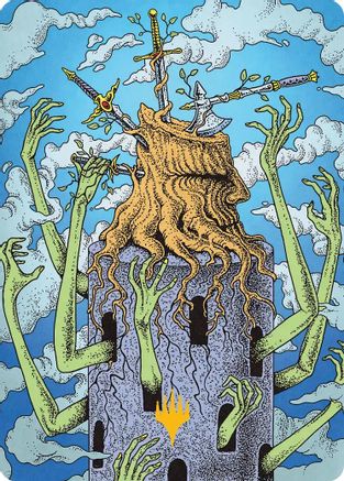 Flourishing Grapple Art Card (Gold-Stamped) (ASFRA-051) - Art Series: Reality Fracture-1