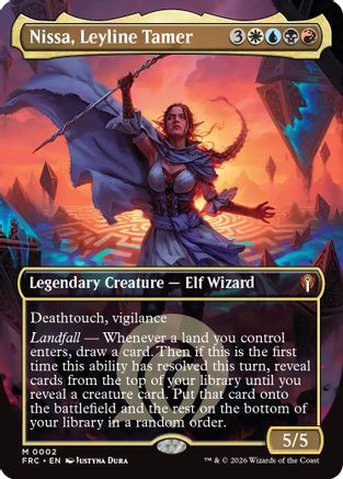 Nissa, Leyline Tamer (Borderless) (-002) - Commander: Reality Fracture Foil-1