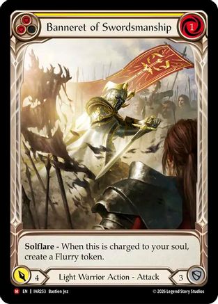 Banneret of Swordsmanship (Extended Art) (IAR253) - Usurp the Shadow Throne Rainbow Foil