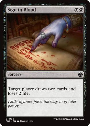 Sign in Blood (FDC-125) - Commander: Foundations-1