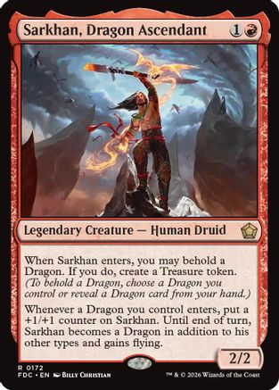 Sarkhan, Dragon Ascendant (FDC-172) - Commander: Foundations-1