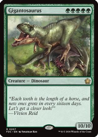 Gigantosaurus (FDC-207) - Commander: Foundations-1
