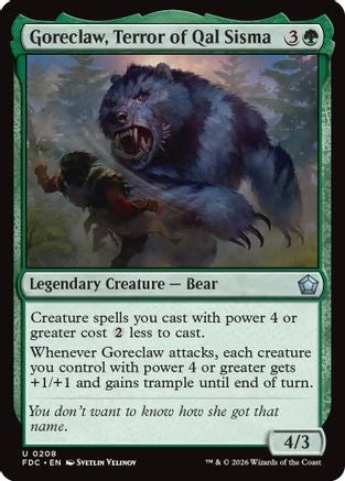 Goreclaw, Terror of Qal Sisma (FDC-208) - Commander: Foundations-1