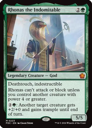 Rhonas the Indomitable (FDC-223) - Commander: Foundations-1