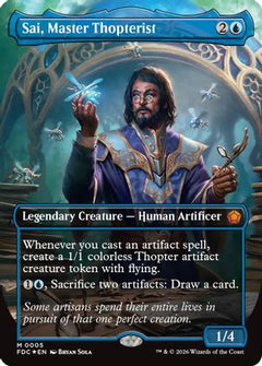 Sai, Master Thopterist (Borderless) (FDC-005) - Commander: Foundations Foil-1