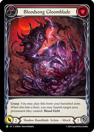 Bloodsong Gloomblade (GEM200) - GEM Pack 6 Rainbow Foil-1