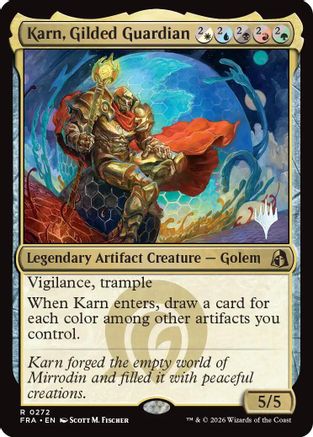 Karn, Gilded Guardian (PPFRA-272) - Promo Pack: Reality Fracture Foil-1