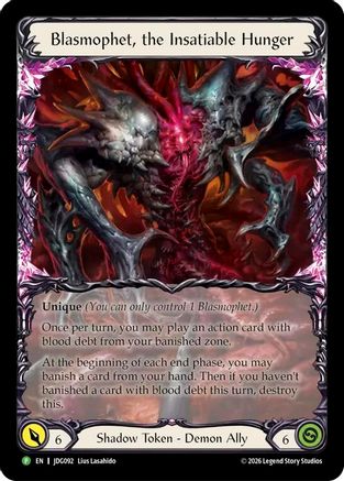 Blasmophet, the Insatiable Hunger - JDG092 (JDG092) - Flesh and Blood: Promo Cards Rainbow Foil-1