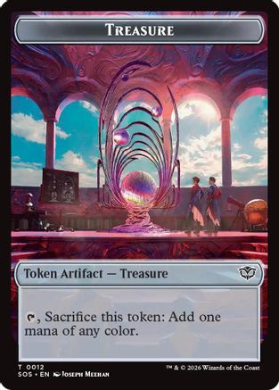 Treasure // Food Double-Sided Token (SOS-12 // 27) - Secrets of Strixhaven-1