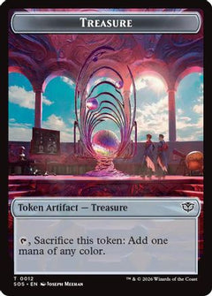 Treasure // Food Double-Sided Token (SOS-12 // 27) - Secrets of Strixhaven Foil-1
