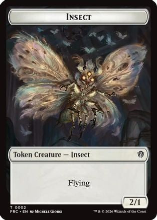 Insect // Rogue Double-Sided Token (FRC-2 // 7) - Commander: Reality Fracture-1
