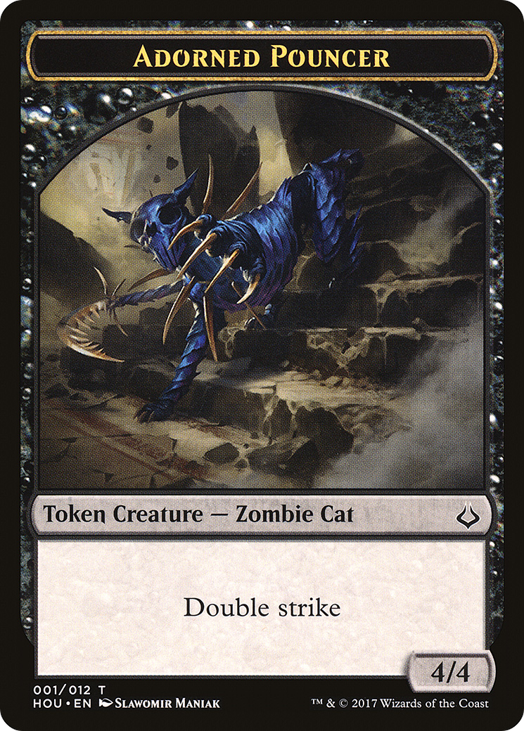Adorned Pouncer Token [Hour of Devastation Tokens]-1
