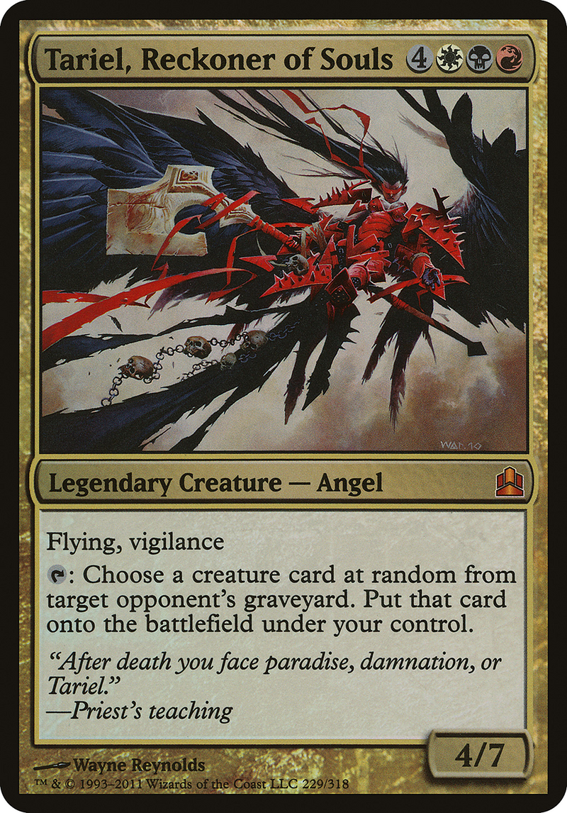 Tariel, Reckoner of Souls (Oversized) [Commander 2011 Oversized]-1