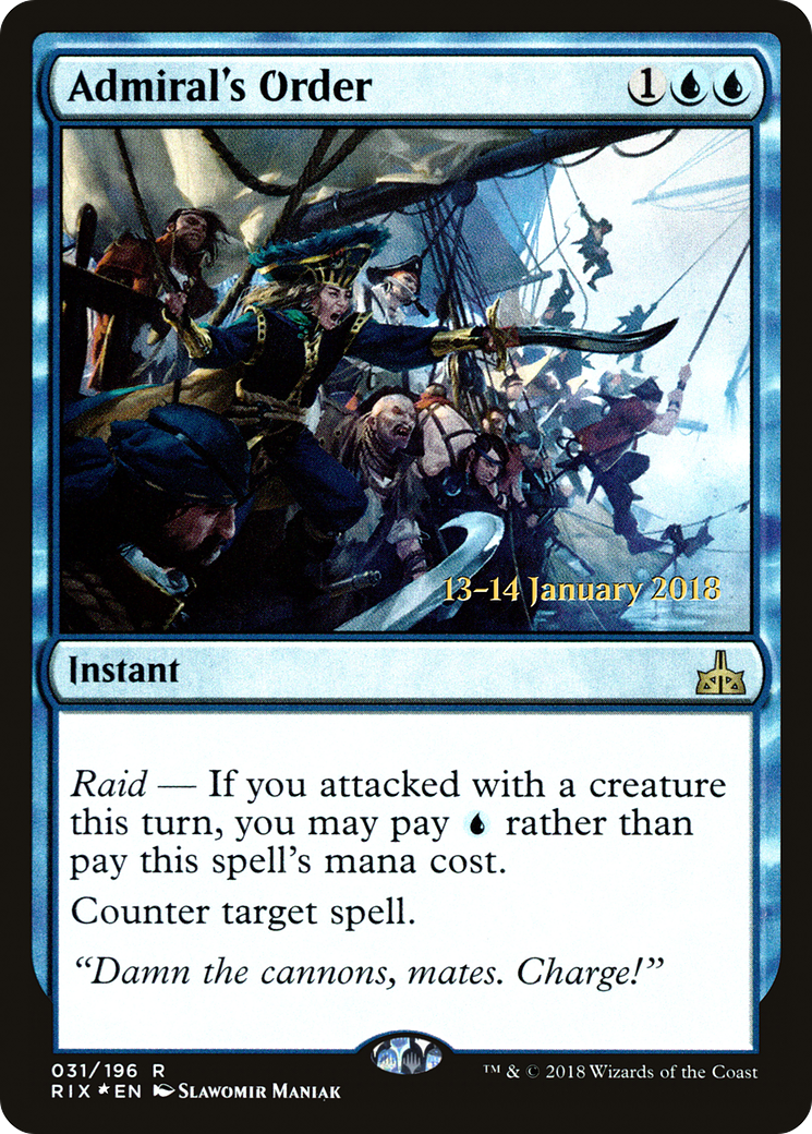 Admiral's Order [Rivals of Ixalan Prerelease Promos]-1