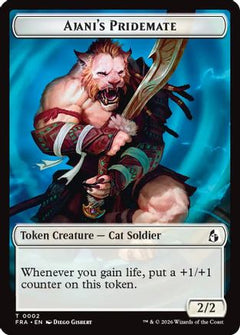 Ajani's Pridemate // Mowu Double-Sided Token (FRA-2 // 10) - Reality Fracture-1