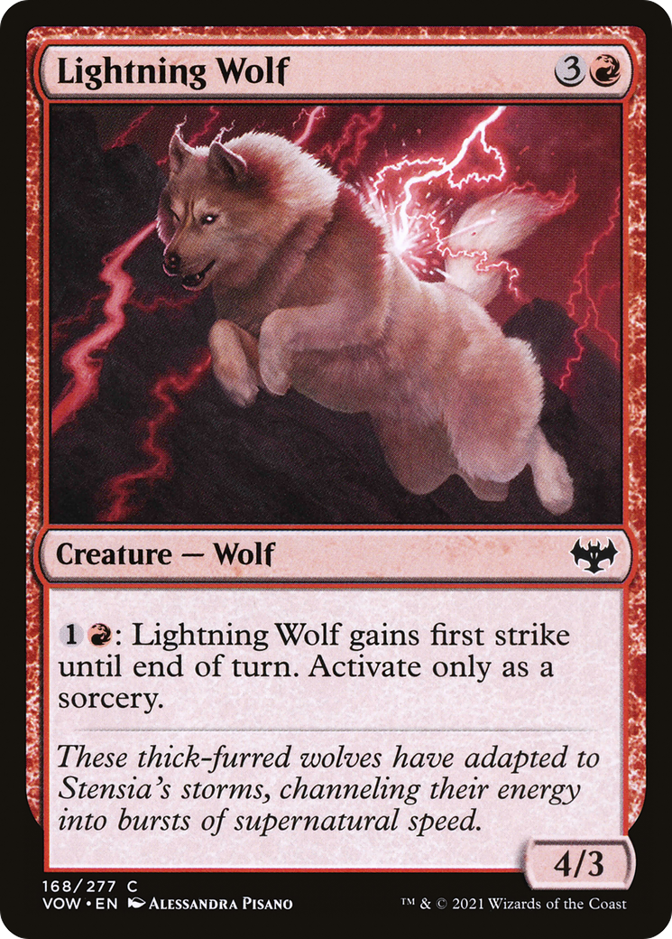 Lightning Wolf [Innistrad: Crimson Vow]-1