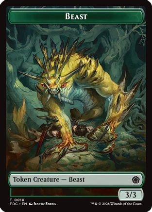 Beast // Phyrexian Beast Double-Sided Token (FDC-10 // 11) - Commander: Foundations-1