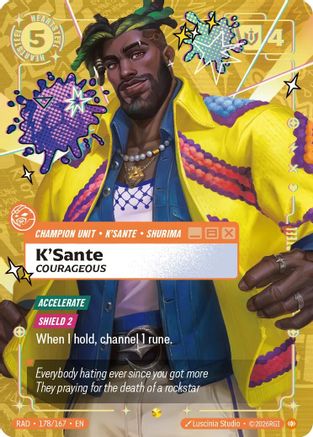 K'Sante, Courageous (Showcase) (178/167) - Radiance Foil-1