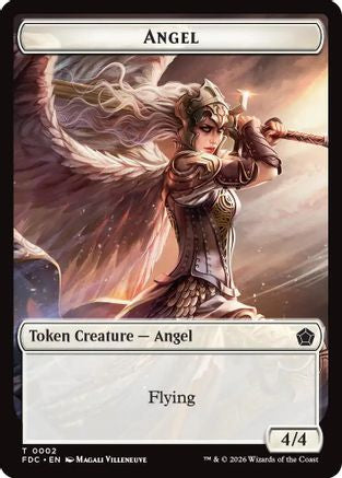 Angel (0002) // Spirit Double-Sided Token (FDC-2 // 3) - Commander: Foundations-1